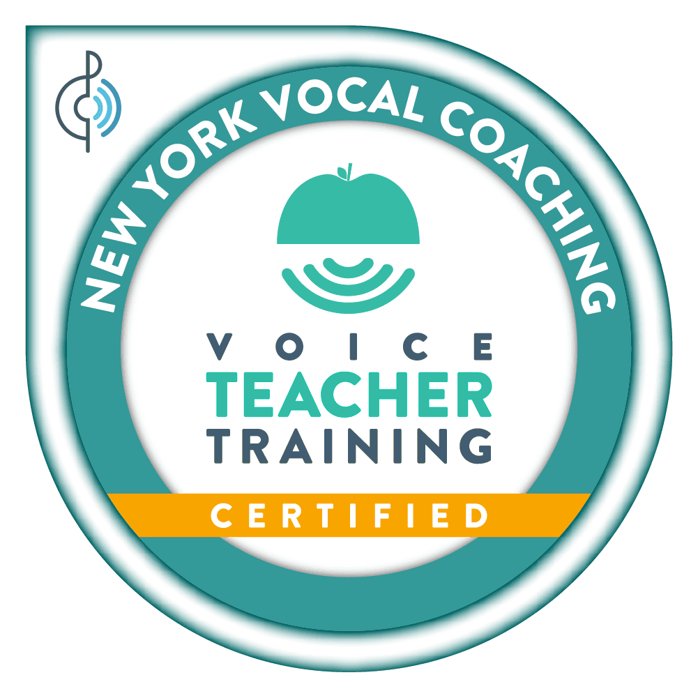 Mia's new york vocal coaching voice teaching training certification badge